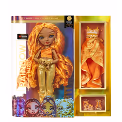 Rainbow High CORE Fashion Doll- Meena Fleur (Saffron), Fashion doll, Female, 6 yr(s), Boy/Girl, 280 mm, Multicolour
