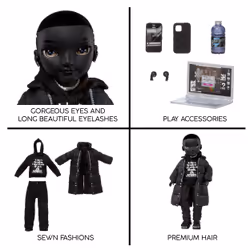 Rainbow High Shadow High S23 Fashion Doll - Rexx Mcqueen (Black) - Additional view 5