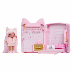 Na! Na! Na! Surprise 3-in-1 Backpack Bedroom Series 3 Playset- Pink Kitty, Fashion doll, Female, 5 yr(s), Boy/Girl, 190 mm, M ...