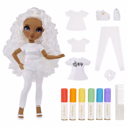 Rainbow High Color & Create Fashion Doll- Character 2 (purple eyes), Fashion doll, Female, 6 yr(s), Girl, Multicolour