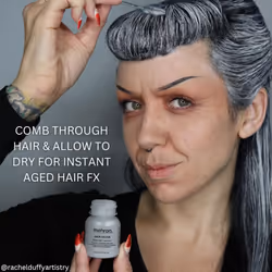Mehron Makeup Hair White/Hair Silver 4.5 oz  Silver