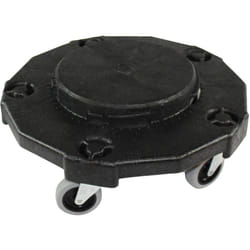 Genuine Joe Round Dolly - 5 Casters - 3"""" Caster Size - Resin - Black - 1 Each