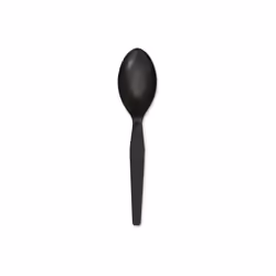 Lorell GJO30405 HWPS Black Soup Textured Spoon