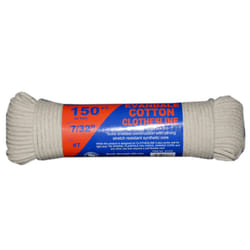 T.W Evans Cordage 43-076 7/32-Inch Evandale Cotton Clothesline 150-Feet Hank, Beige
