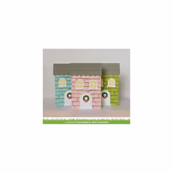 Lawn Fawn Dies - Scalloped Treat Box Winter House Add-On (LF1488)