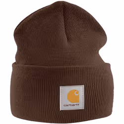 Carhartt Mens A18 Stretchable Rib Knit Acrylic Watch Beanie Hat - Black, One Size - Additional view 3
