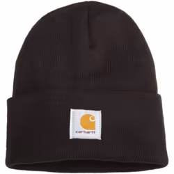 Carhartt Mens A18 Stretchable Rib Knit Acrylic Watch Beanie Hat - Black, One Size - Additional view 8
