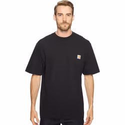 CarharttmensLoose Fit Heavyweight Short-Sleeve Pocket T-ShirtBlack3X-L