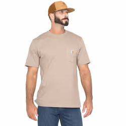 CarharttmensLoose Fit Heavyweight Short-Sleeve Pocket T-ShirtDesert3X-