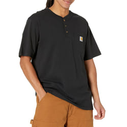 Carhartt Men's Workwear Pocket Henley Shirt  Black  X-Large