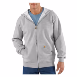 Carhartt Men's Loose Fit Midweight Full-Zip Sweatshirt Heather Grey Large Tall