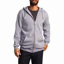 Carhartt Men's Loose Fit Midweight Full-Zip Sweatshirt Heather Grey