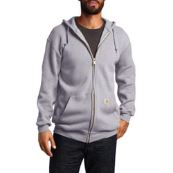 Carhartt Men's Loose Fit Midweight Full-Zip Sweatshirt  Heather Grey