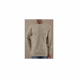 Carhartt Men's Loose Fit Heavyweight Long-Sleeve Pocket Henley T-Shirt  Desert  X-Large