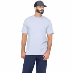 CarharttmensLoose Fit Heavyweight Short-Sleeve Pocket T-ShirtHeather G