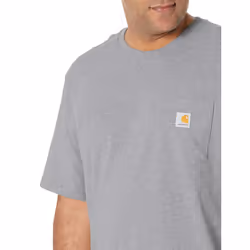 CarharttmensLoose Fit Heavyweight Short-Sleeve Pocket T-ShirtHeather G