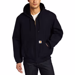 carhartt Mens Thermal Lined Duck Active Jacket J131 (Regular and Big  Tall Sizes)  Dark Navy  Large