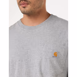 Carhartt Men's Loose Fit Heavyweight Long-Sleeve Pocket T-Shirt  Heath