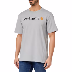carhartt Mens Loose Fit Heavyweight Short-Sleeve Logo graphic T-Shirt