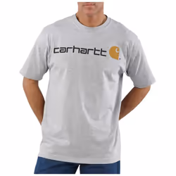 Carhartt Men's Loose Fit Heavyweight Short-Sleeve Logo Graphic T-Shirt Heather GrayX-Large