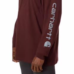 Carhartt Men's Big & Tall Loose Fit Heavyweight Long Logo Sleeve Graph