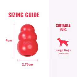 KONG Classic Stuffable Dog Toy - Fetch & Chew Toy for Dogs - Treat-Filling Capabilities & Erratic Bounce for Extended Play Time - Durable Natural Rubb