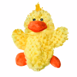 KONG - Plush Low Stuffing Squeak Duck Dog Toy - Replacement Squeaker Included- For Small Dogs