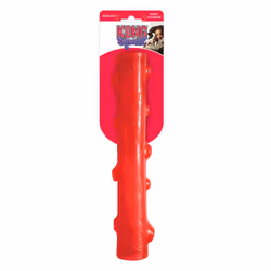 KONG - Squeezz Stick - Strong Squeaky Dog Toy  Squeaks even if punctured - For Large Dogs (Assorted Colors)