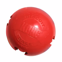 KONG Classic Biscuit Ball, Dog, Ball, Red, Rubber, Fetching, United States