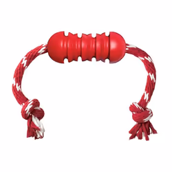 KONG Dental with Rope, Dog, Red, White, Rubber, Chewing, Teeth cleaning, United States