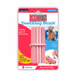 KONG Puppy Teething Stick Dog Toy, Large Blue/Pink