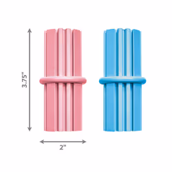 KONG Puppy Teething Stick - Soft Teething Stick for Growing Puppies - Teeth Cleaning Dog Toy - Chew Toy for Puppies with Ridges - Natural Rubber Toy P