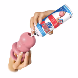 KONG Puppy Binkie - Pacifier Dog Toy for Puppies - Stuffable Chew Toy for Puppy Playtime - Durable Natural Rubber Dog Treat Toy for Teething Puppy - f