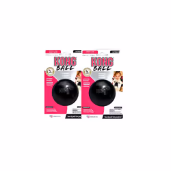 Extreme Ball Dog Toy - Medium/Large, Black x 2