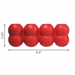 KONG Goodie Ribbon - Stuffable Natural Rubber Dog Toy - with Four Fillable Goodie Grippers for Enrichment Play - Bone-Shaped Chew Toy - for Large Dogs