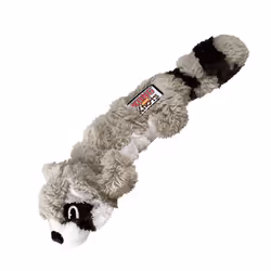 KONG Scrunch Knots Raccoon, Dog, Plush toy, Black, Grey, White, Plush