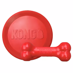 KONG - Goodie Bone and Flyer - Durable Rubber Chew Bone and Flying Disc - for Small Dogs