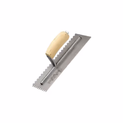 Marshalltown M702S Notched Trowel 11" x 4.1/2" Notch Size 6mm x 6mm Shaped Wooden Handle