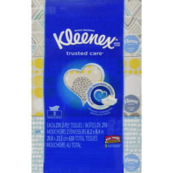 Kleenex 2-Ply White Tissues  A4016  210 Count Pack of 3