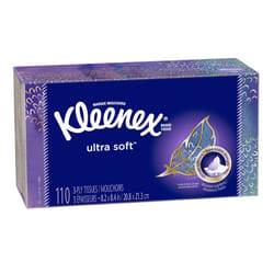 Kleenex Ultra Soft Facial Tissues  1 Flat Box  110 Tissues