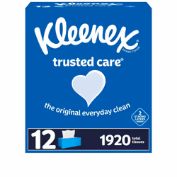 Kleenex Trusted Care 2-ply Facial Tissues Flat Boxes (160 tissues/box 12 boxes)