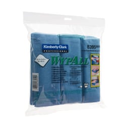 WypAll* Microfibre Cloths 8395 - 1 carry pack x 6 cloths, blue