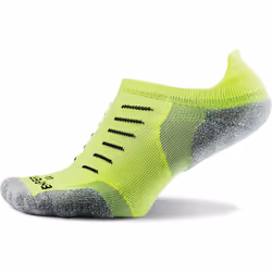 Thorlos Experia Ultra Light Unisex Lite Cushion No Show Tab Running Socks, Yellow - Large