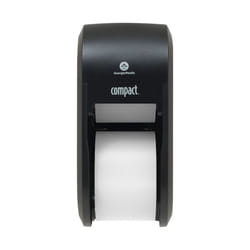 Compact 2-Roll Vertical Coreless High-Capacity Toilet Paper Dispenser by GP PRO (Georgia-Pacific)  Black  56790A  1 Dispenser