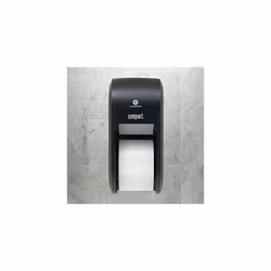 Compact 2-Roll Vertical Coreless High-Capacity Toilet Paper Dispenser by GP PRO (Georgia-Pacific)  Black  56790A  1 Dispenser