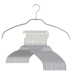 Mawa Reston Lloyd Silhouette Ultra-Thin Series  Non-Slip Space Saving Shirt Hanger  Style 42/FT  Pack of 20  Silver  20 Count
