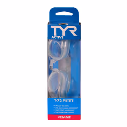 TYR Femme T-72 Petite Performance Goggle (Clear/Ice Blue)