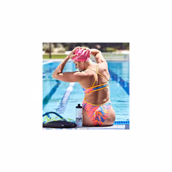TYR Unisex Adult Black Cap  Light Pink