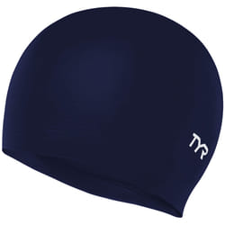 Latest Designed Long Hair Silicone Swim Cap, Keeps Hair Clean with Ear Protector,Waterproof Silicone Swimming Cap for Adult, Woman and Men (Navy)
