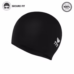 Latex Swim Cap, Black